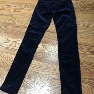AG velvet super skinny legging size 28R Navy